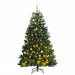 Artificial Hinged Christmas Tree 300 Leds & Ball Set 210 Cm