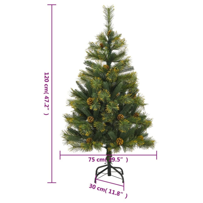 Artificial Hinged Christmas Tree with Cones 120 Cm Tpiibb