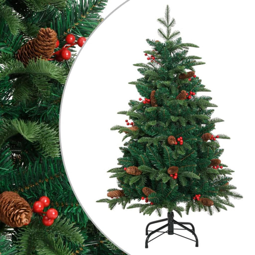 Artificial Hinged Christmas Tree With Cones And Berries 150