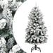 Artificial Hinged Christmas Tree with Flocked Snow 150 Cm
