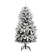 Artificial Hinged Christmas Tree with Flocked Snow 150 Cm