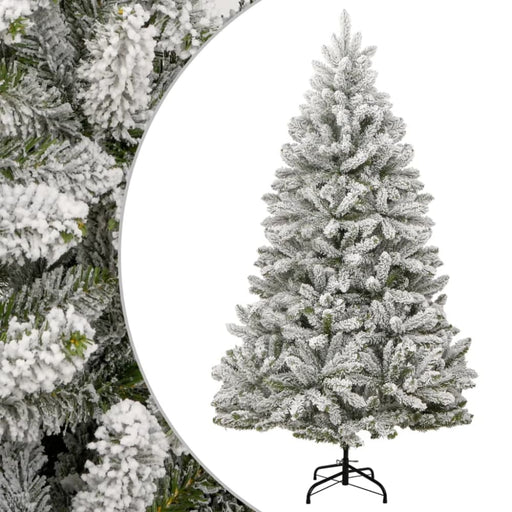 Artificial Hinged Christmas Tree With Flocked Snow 180 Cm