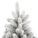 Artificial Hinged Christmas Tree With Flocked Snow 210 Cm