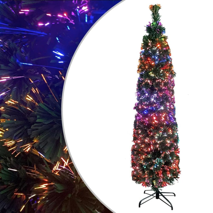 Artificial Slim Christmas Tree with Stand 150 Cm Fibre