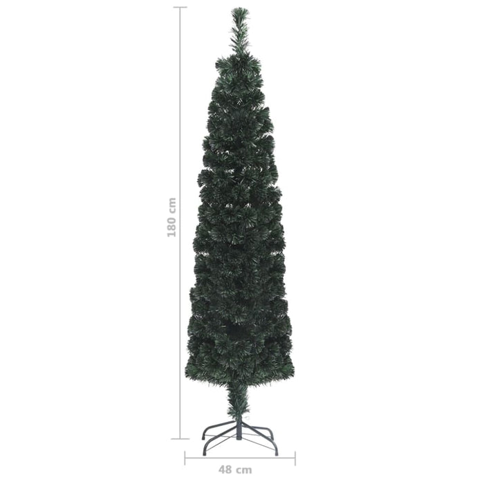 Artificial Slim Christmas Tree with Stand 180 Cm Fibre