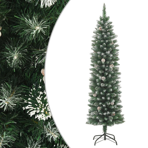Artificial Slim Christmas Tree with Stand 180 Cm Pvc Tapoll