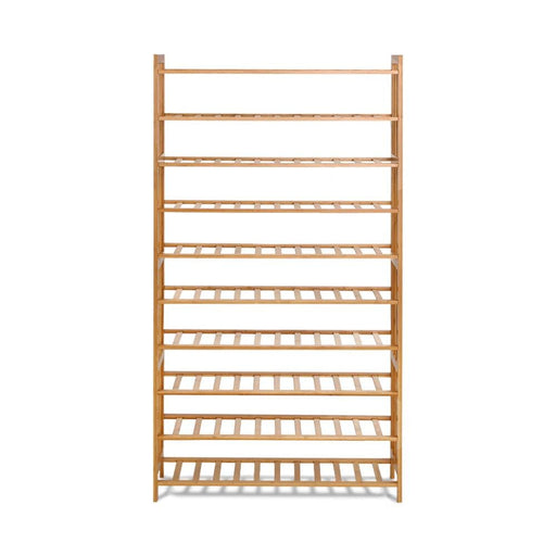 Artiss 10-tier Bamboo Shoe Rack Wooden Shelf Stand Storage