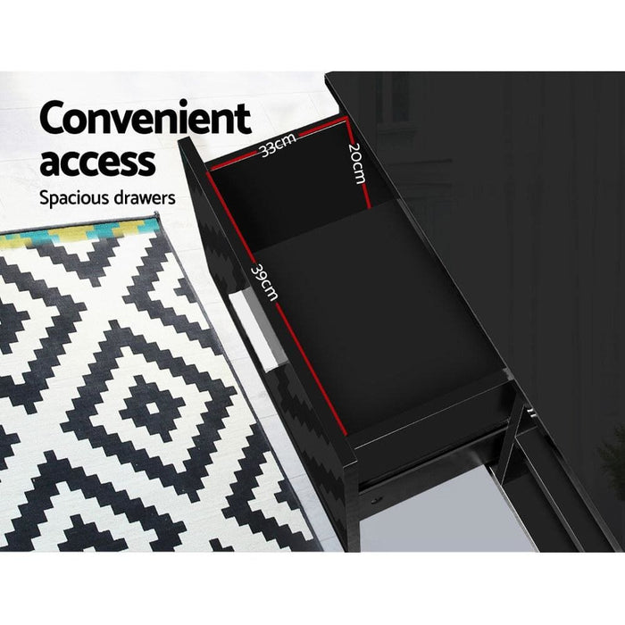 Artiss 140cm High Gloss Tv Cabinet Stand Entertainment Unit