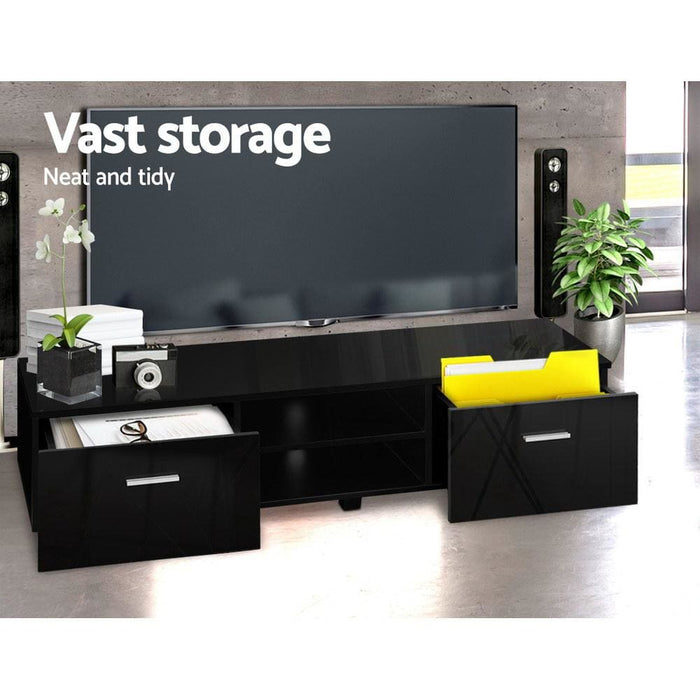 Artiss 140cm High Gloss Tv Cabinet Stand Entertainment Unit