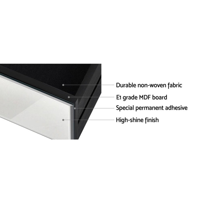 Artiss Set of 2 Bedside Tables Drawers Mirrored Side End