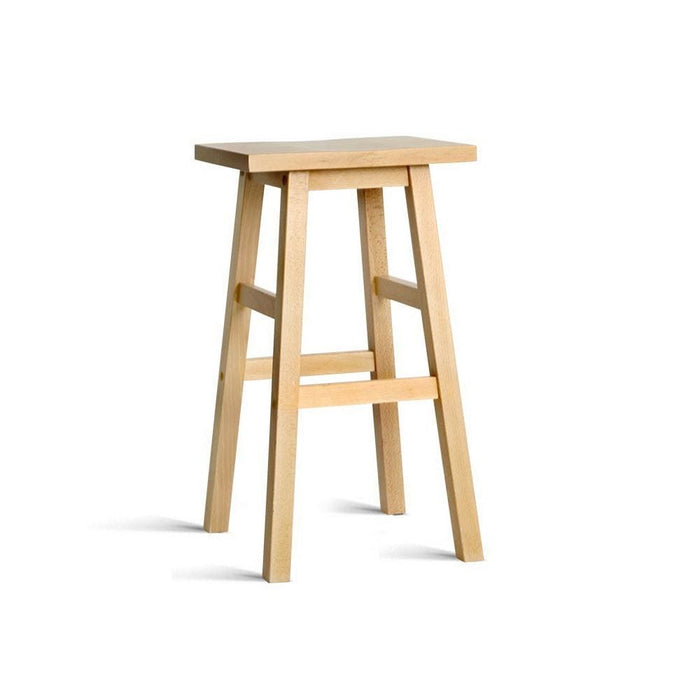 Artiss Set of 2 Beech Wood Bar Stools - Natural