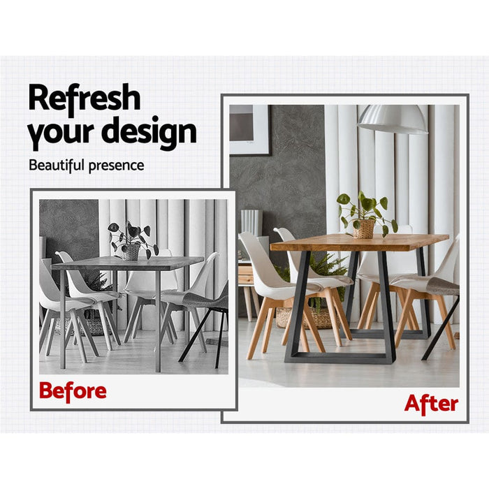 Artiss Set of 2 Coffee Dining Table Legs Industrial Vintage