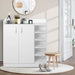 Artiss 2 Doors Shoe Cabinet Storage Cupboard - White