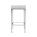 Artiss Set of 2 Pu Leather Backless Bar Stools - White