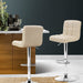 Artiss Set of 2 Pu Leather Gas Lift Bar Stools - Beige