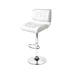Artiss Set of 2 Pu Leather Gas Lift Bar Stools - White