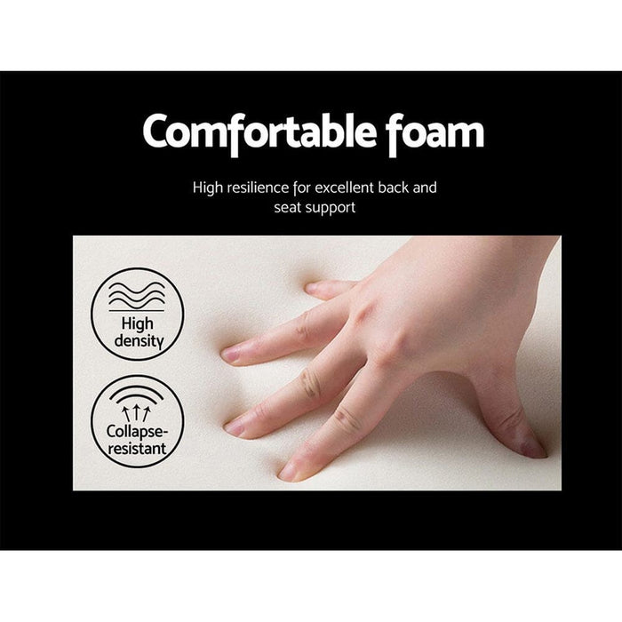 Artiss Set of 2 Retro Beech Fabric Dining Chair - Multi