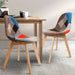 Artiss Set of 2 Retro Beech Fabric Dining Chair - Multi