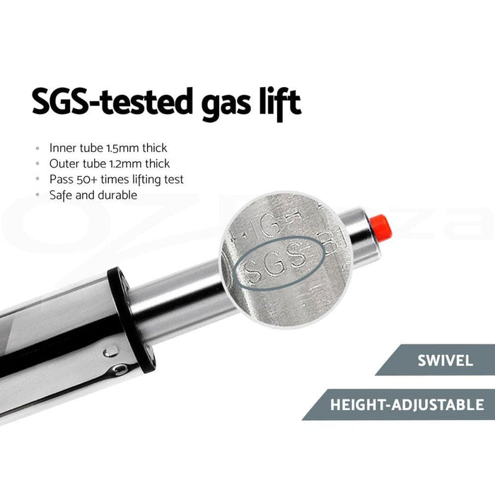 Artiss Set of 2 Bar Stools Pu Leather Diamond Style - Grey