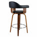 Artiss Set of 2 Bar Stools Pu Leather Wooden Swivel - Wood