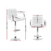 Artiss Set of 2 Bar Stools Gas Lift Swivel - Steel and White