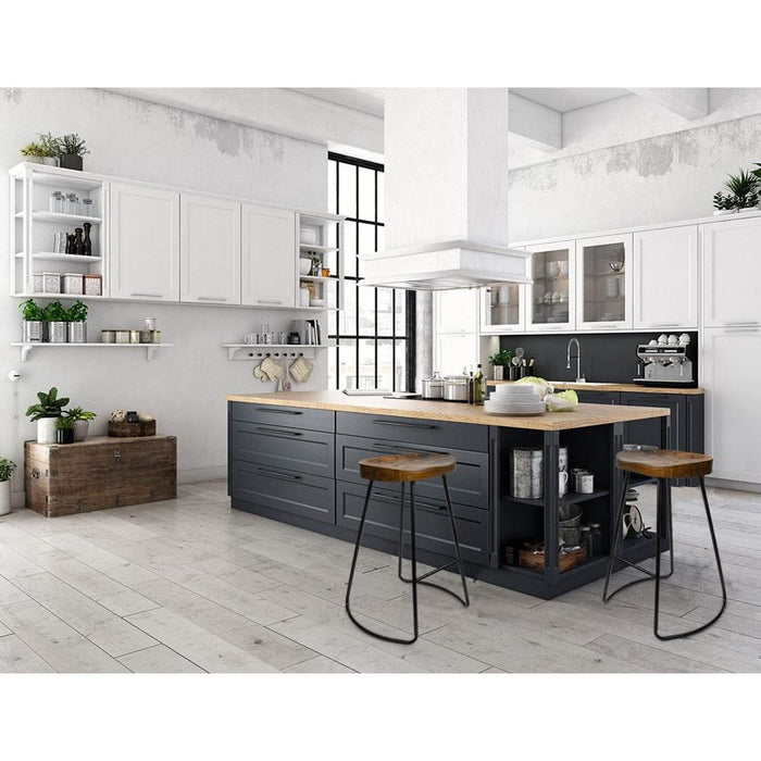 Artiss Set of 2 Elm Wood Backless Bar Stools 65cm - Black