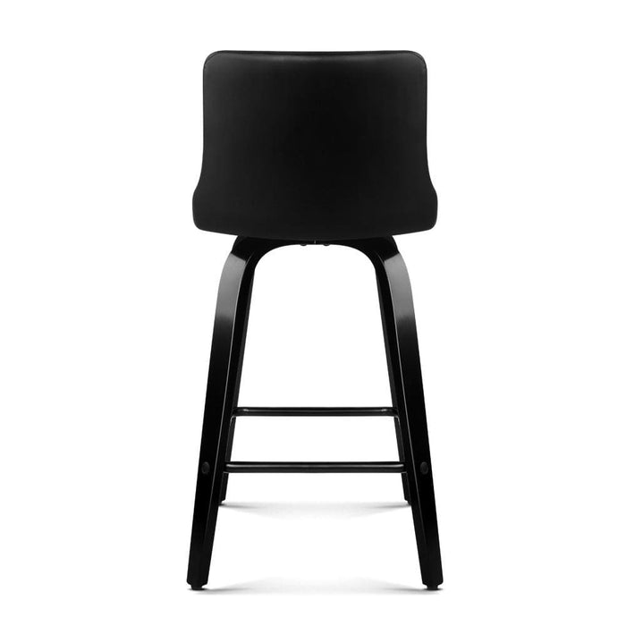 Goslash Picks Artiss Set of 2 Wooden Pu Leather Bar Stool