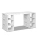 Artiss 3 Level Desk With Storage & Bookshelf - White