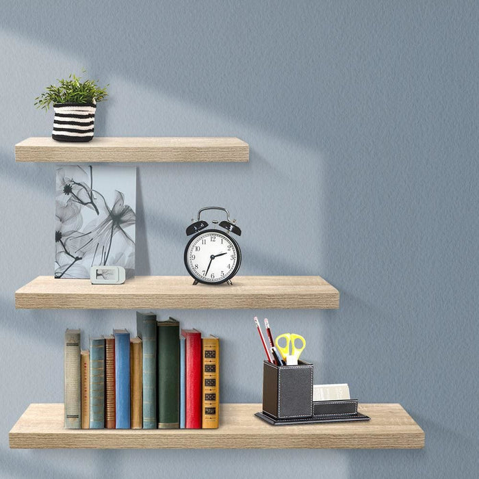 Goslash Picks Artiss 3pcs Wall Floating Shelf Set Diy Mount