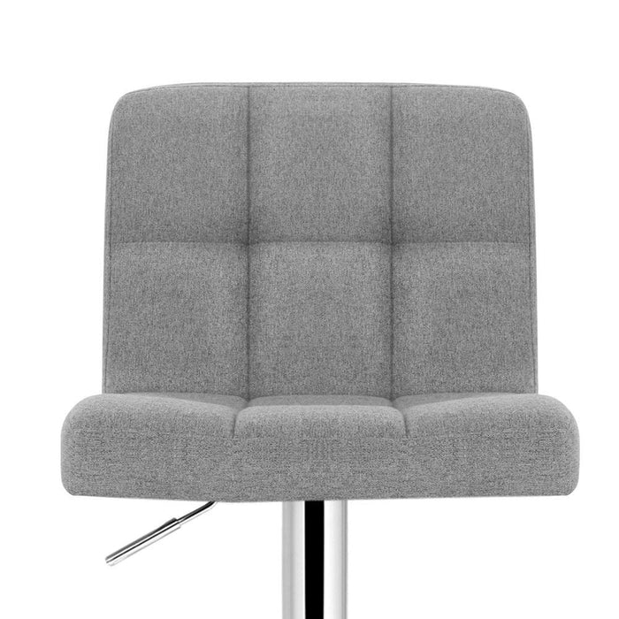 Artiss Set of 4 Fabric Swivel Bar Stools - Grey