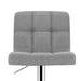 Artiss Set of 4 Fabric Swivel Bar Stools - Grey
