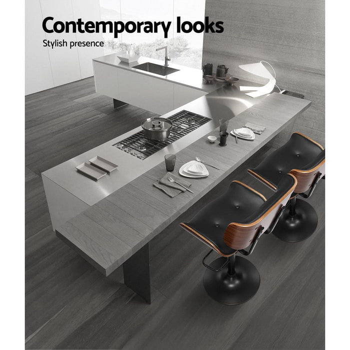 Artiss Set of 4 Kitchen Bar Stools Gas Lift Stool Chairs