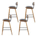 Artiss Set of 4 Pu Leather Circular Footrest Bar Stools