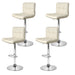 Artiss Set of 4 Pu Leather Gas Lift Bar Stools - Beige