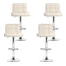 Artiss Set of 4 Pu Leather Gas Lift Bar Stools - Beige