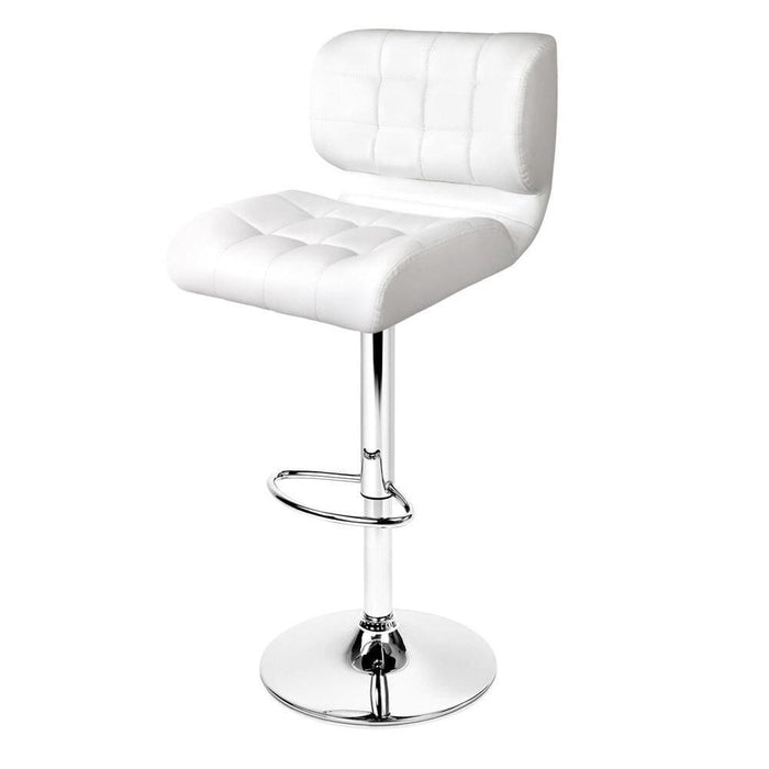 Artiss Set of 4 Pu Leather Gas Lift Bar Stools - White