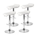 Artiss Set of 4 Pu Leather Wave Style Bar Stools - White