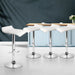 Artiss Set of 4 Pu Leather Wave Style Bar Stools - White