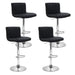 Artiss Set of 4 Line Style Pu Leather Bar Stools - Black