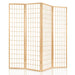 Artiss 4 Panel Wooden Room Divider - Natural