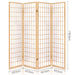 Artiss 4 Panel Wooden Room Divider - Natural