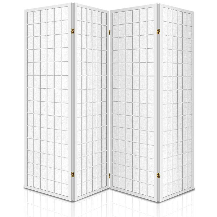 Artiss 4 Panel Wooden Room Divider - White