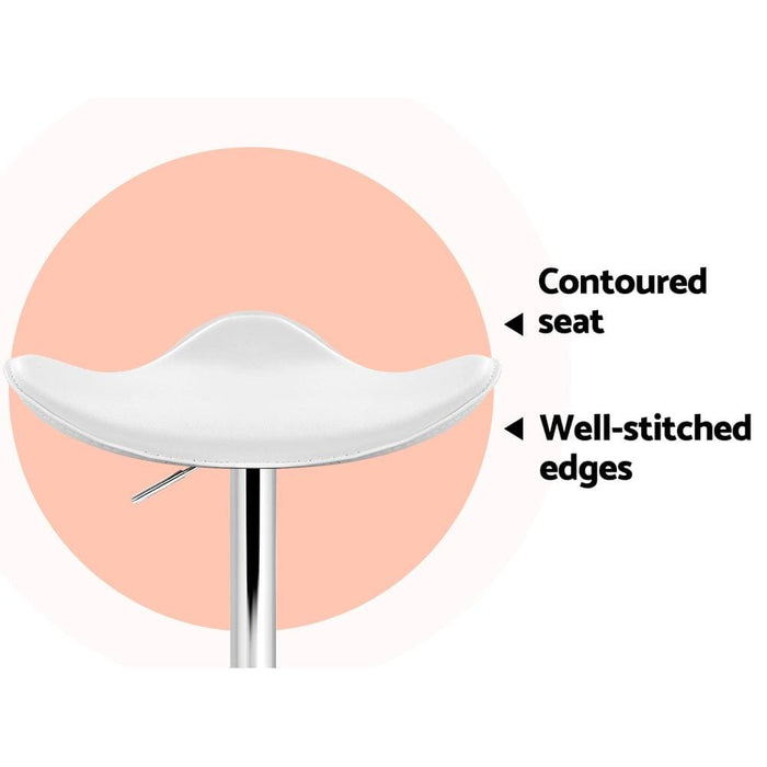 Goslash Picks Artiss Set of 4 Swivel Bar Stools - White