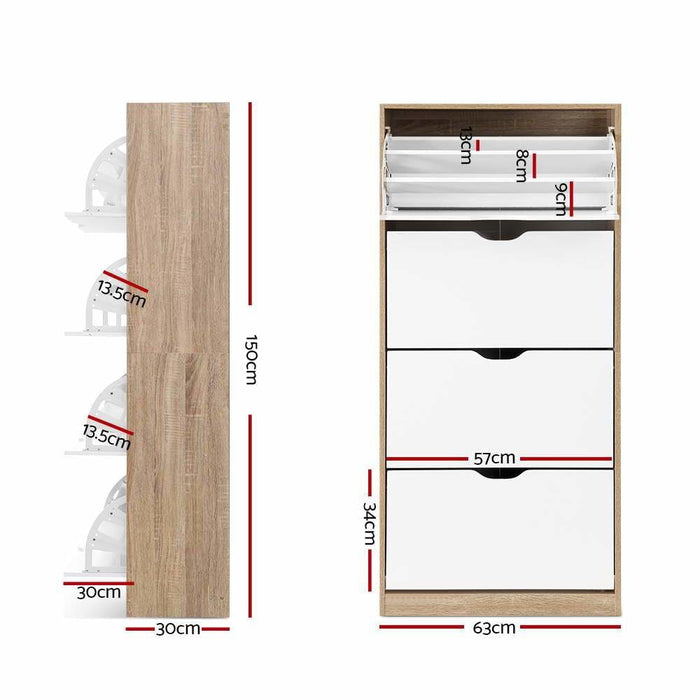 Artiss 48 Pairs Shoe Cabinet Rack Organiser Storage Shelf