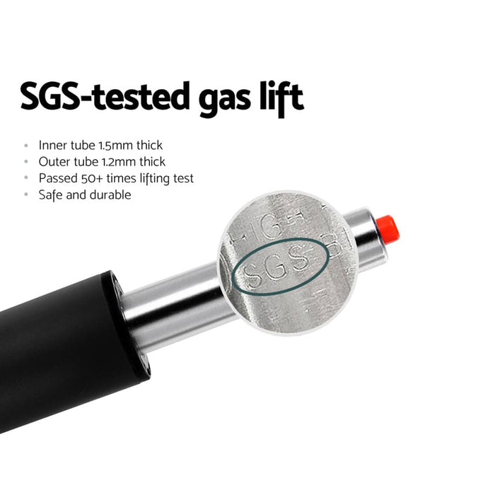 Artiss 4x Bar Stools Pu Leather Gas Lift Black