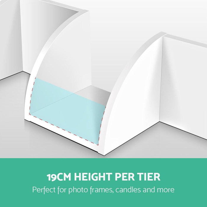 Goslash Picks Artiss 5 Tier Corner Wall Shelf - White