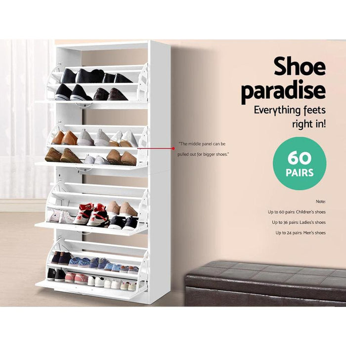 Artiss 60 Pairs Shoe Cabinet Shoes Rack Storage Organiser