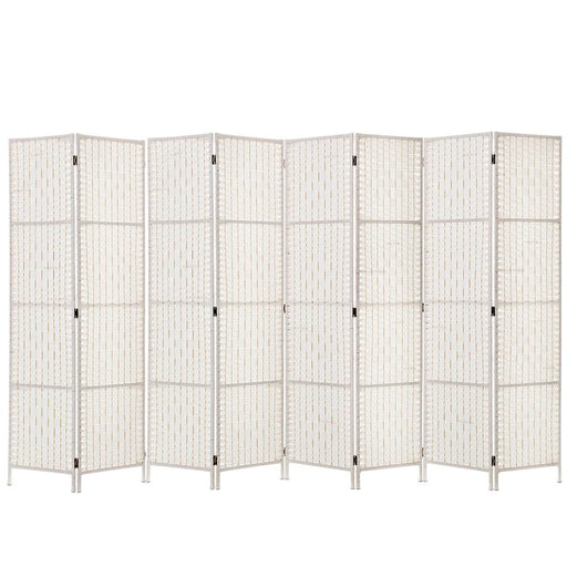 Artiss 8 Panels Room Divider Screen Privacy Rattan Timber