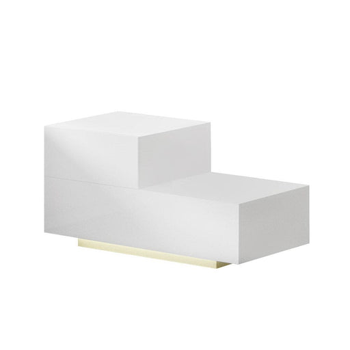 Artiss Bedside Tables 2 Drawers Side Table Rgb Led High
