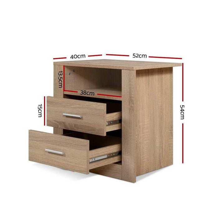 Artiss Bedside Tables Drawers Storage Cabinet Shelf Side